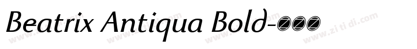 Beatrix Antiqua Bold字体转换